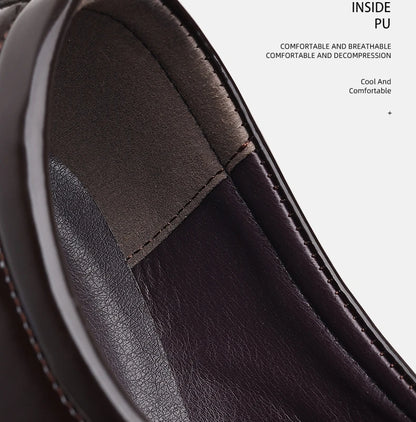 Edle Kunstleder Oxford Schuhe Herren Luxus Lack Hochzeitsschuhe Spitz zulaufende Business Schuhe für Herren Klassische Lederschuhe Große Größen 38-48