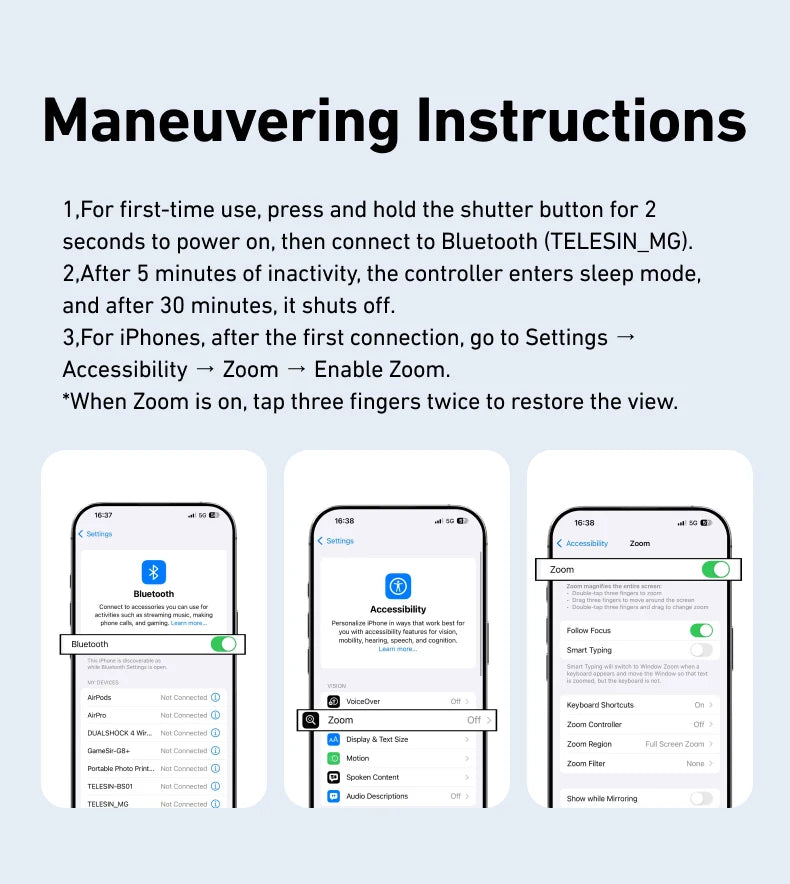 TELESIN Telefon Kamera Aufnahme Handgriff Magnetischer Smartphone-Halter Aufnahmehilfe Fernbedienung Griff für iPhone Android Handy