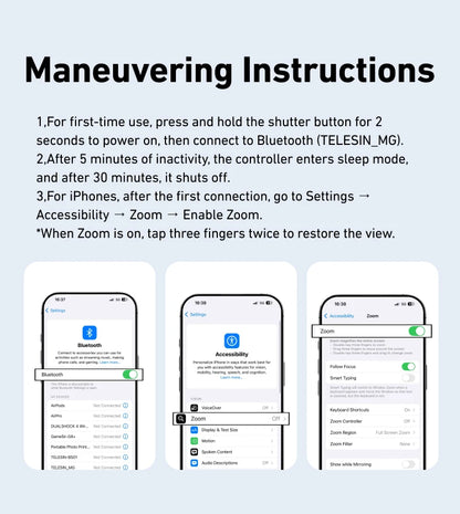 TELESIN Telefon Kamera Aufnahme Handgriff Magnetischer Smartphone-Halter Aufnahmehilfe Fernbedienung Griff für iPhone Android Handy