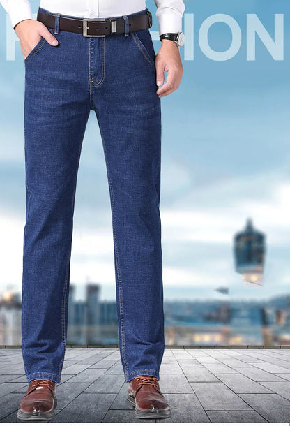 Neue Herren Leichte Luxus-Stretch-Slim-Fit-Hose Bequeme Weiche Business-Mode Gerade Lässige Denim-Hosen Herrenmarke Kleidung