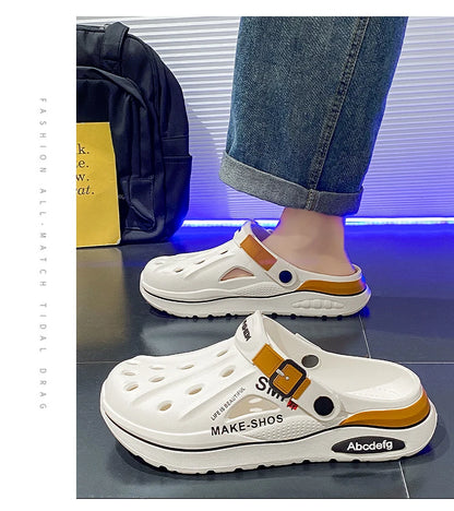 Sandalen Herren Strandpantoffeln Dicke Sohle Rutschfeste Sandalen Wasserschuhe für Damen Klassische Mules Sneaker Sandale Outdoor