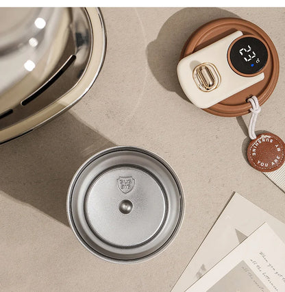 450ml Thermosflasche mit Smart-Display-Temperatur, 316er Edelstahl-Vakuumbecher, Bürokaffeetasse, tragbarer Thermobecher für Geschäft