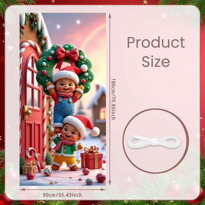 Weihnachts-Flaggenbanner für die Veranda, Türbanner, Weihnachtsdekorationen für Zuhause 2025, Ornamente, Weihnachtsgeschenke, Navidad, Neujahrsdekoration 2026