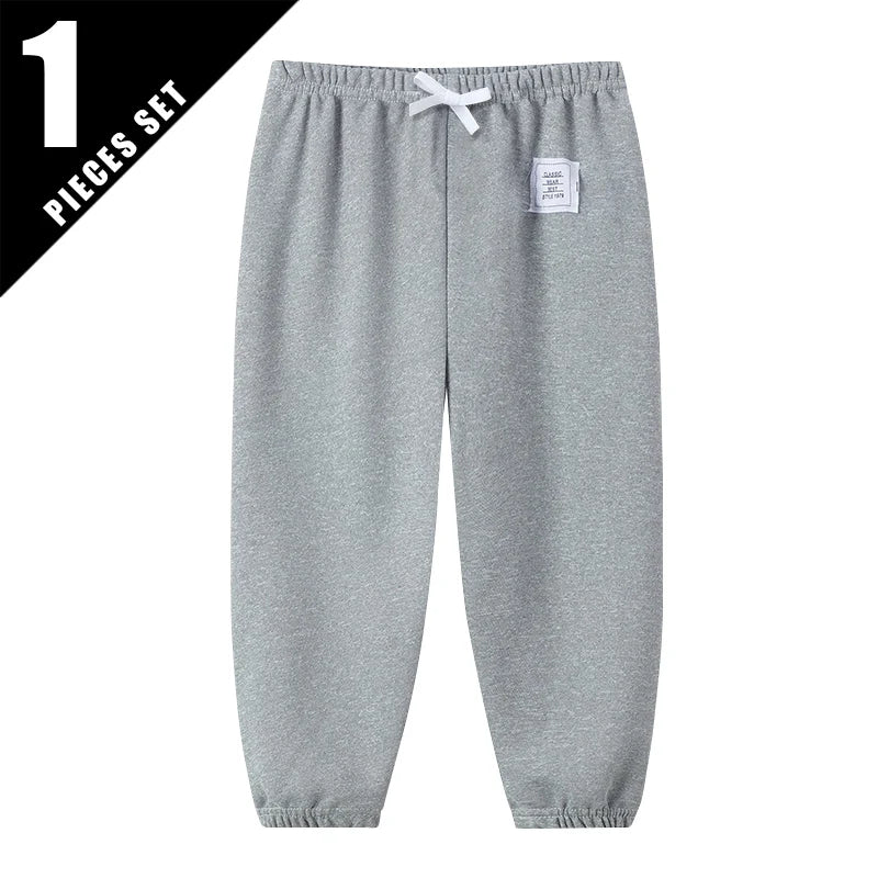 Kinder Mehrfarbige Saisonale Freizeit-Sporthose für Jungen und Mädchen Herbst Solide Farbe Modische Lockere Sweatpants