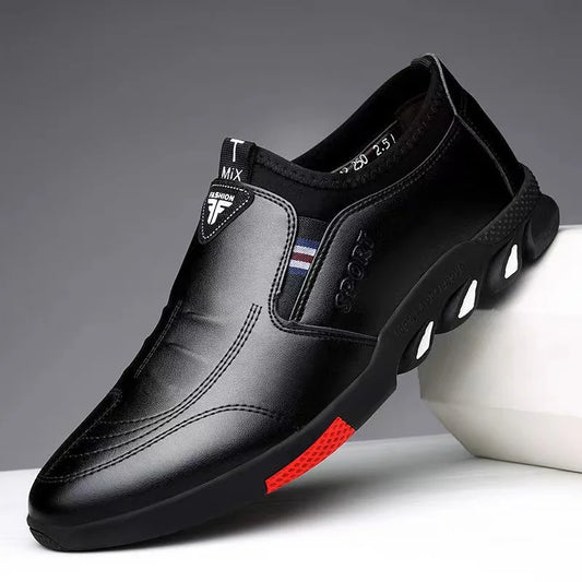 Herren Kunst-Lederschuhe Business-Casual-Schuhe Weiche Sohlen Rutschfeste Loafer Mokassins Herren Slip-On Atmungsaktive Sneaker
