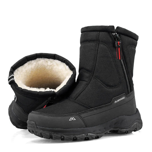 Herren Winter Wasserdichte Isolierte Shell Warme Innenschicht Bequeme Outdoor-Schneestiefel