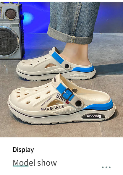 Sandalen Herren Strandpantoffeln Dicke Sohle Rutschfeste Sandalen Wasserschuhe für Damen Klassische Mules Sneaker Sandale Outdoor