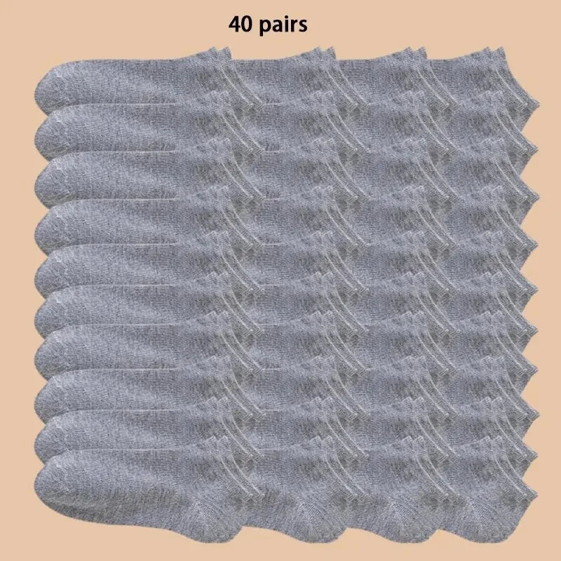 10/12/20/40 Paar One Size (EU 38-44) Unisex Bootssocken Business Sport Schweißaufnahme Sommer Herbst Einfarbig Weiche Knöchelsocken Ohne Fusseln