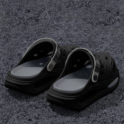 Sommer Herren- und Damen-Höhlenschuhe Mode Atmungsaktive Sandalen mit herausnehmbaren Einlegesohlen Rutschfeste Gepolsterte Verdickte Hausschuhe