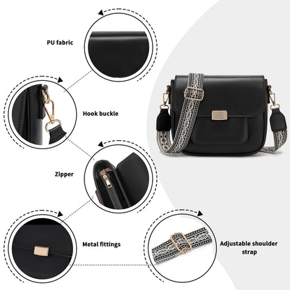 Miss Lulu DAMEN Umhängetasche Medium Schultertasche mit abnehmbarem Riemen für Frauen Mehrfarbig