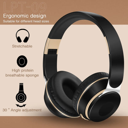 2026 Kabellose Bluetooth-Kopfhörer Stereo-Headset mit SD-Kartenunterstützung und Mikrofon für iPhone, Samsung, Tablet