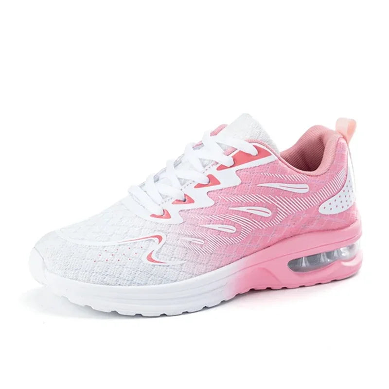 Damen Sneaker Laufschuhe Damen Mode Luftgepolsterte Mesh Atmungsaktive Tennis Sportschuhe