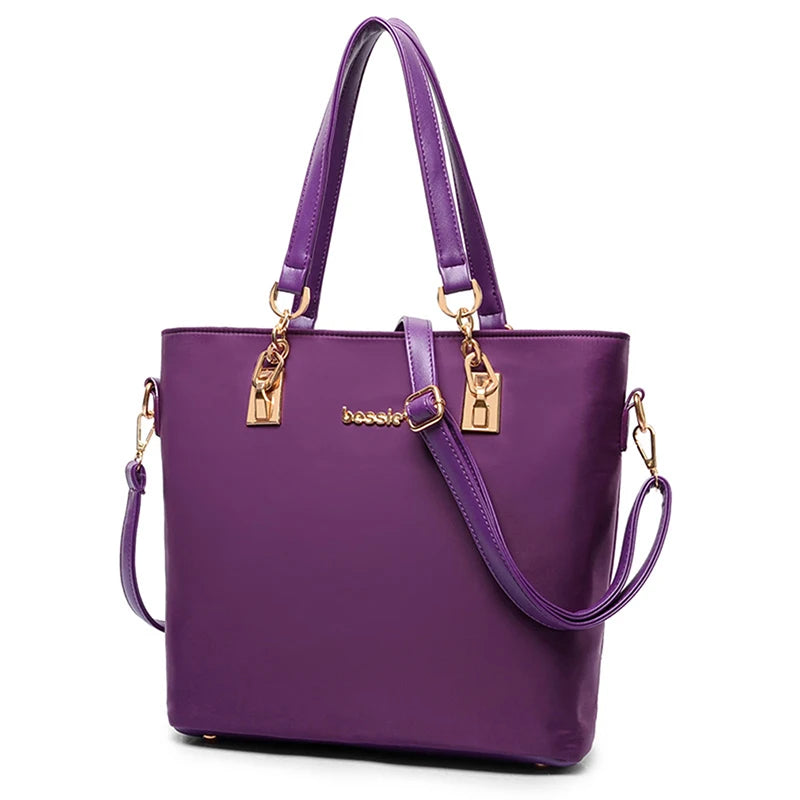 Nylon Damen Schultertaschen-Set 6-teilig Crossbody-Tasche Geldbörse Clutch Umhängetasche Modeaccessoires