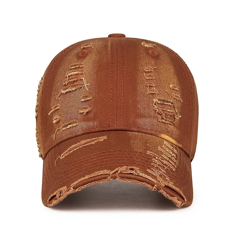 Coole Mode Damen Herren Ripped Denim Baumwoll Baseballcap Unisex  Für Damen und Herren