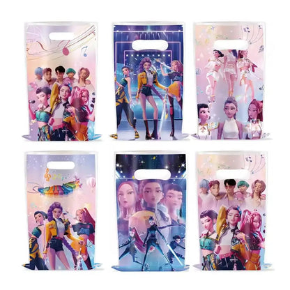 10 Stück K-Pop Dämonenjäger Themen-Party-Geschenktüten Geburtstag Süßigkeitentüten Geschenk Partydekoration