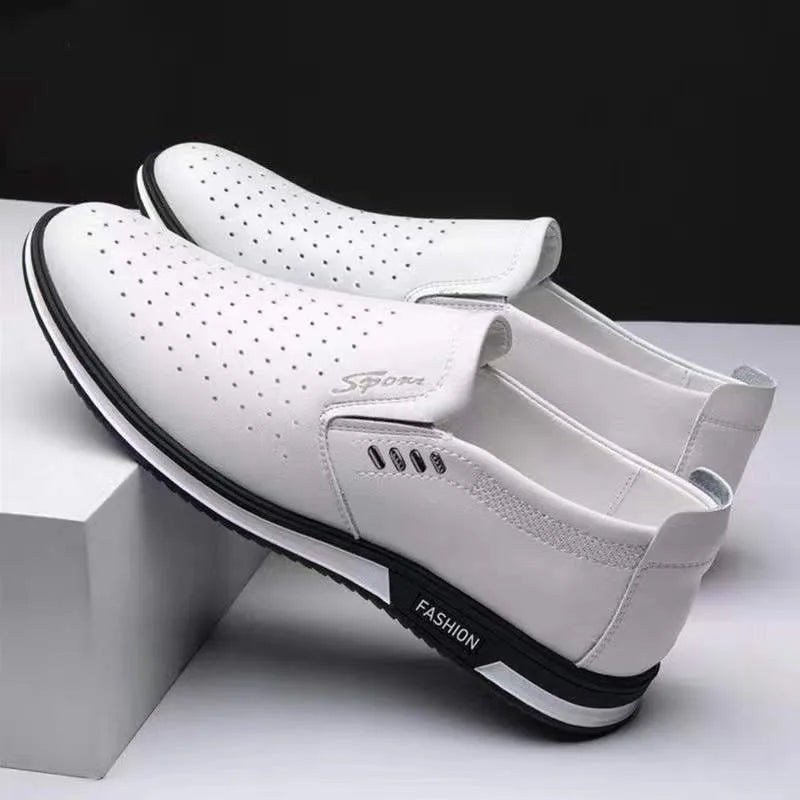Luxuriöse Herren-Kunst-Lederschuhe Bequeme Loafer Zum Hineinschlüpfen Herrenschuhe Mokassins Rutschfeste Fahrschuhe Hochwertige Herrenschuhe Übergröße