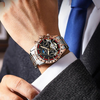 POEDAGAR Luxus Automatische Mechanische Herren Uhr Hohler Tourbillon Wasserdicht Leuchtend Männliche Uhr Woche Datum Geschäftsmänner Uhren