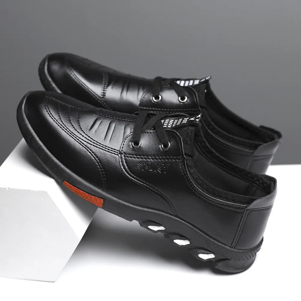 Herren Kunst-Lederschuhe Business-Casual-Schuhe Weiche Sohlen Rutschfeste Loafer Mokassins Herren Slip-On Atmungsaktive Sneaker