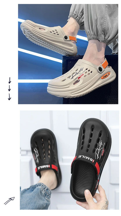 Klassische Clog Herren Freizeit Sandalen Unisex Geschlossene Zehen Slip-Ons Outdoor Herren Atmungsaktive Strand Schuhe Hausschuhe