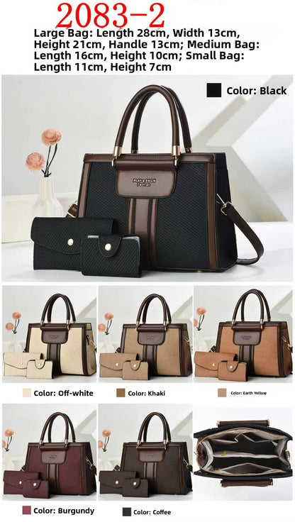 3-teiliges Set Damen Crossbody-Tasche mit einseitigem Schulterriemen 2025 Neues Hot-Handtaschenmodell Große Damenhandtaschen