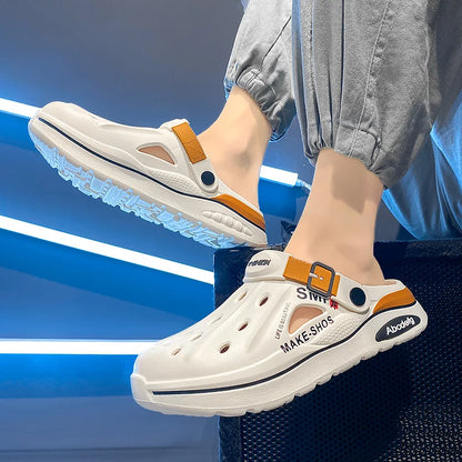 Sandalen Herren Strandpantoffeln Dicke Sohle Rutschfeste Sandalen Wasserschuhe für Damen Klassische Mules Sneaker Sandale Outdoor