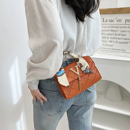 Damen Stepp-Tartan-Handtasche Kleine quadratische Tasche Umhängetasche Schultertasche Personalisierte koreanische Stil Herbst Winter Mode Tasche