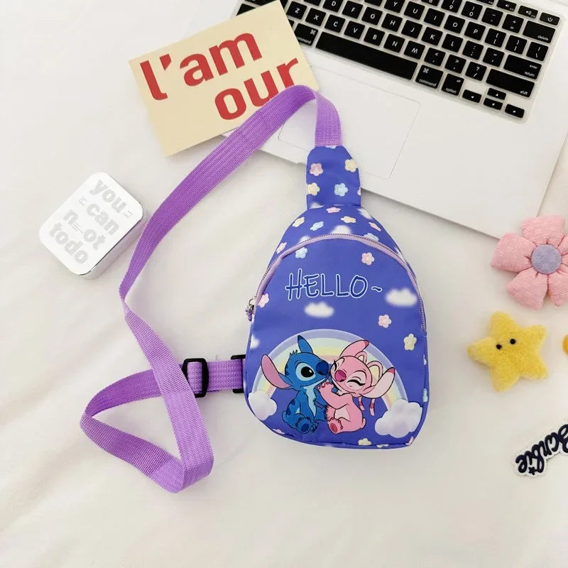 Stitch & Angel Umhängetasche, Cartoon Anime Crossbody-Tasche, modische lässige Schultertasche mit Münzfach für den täglichen Gebrauch