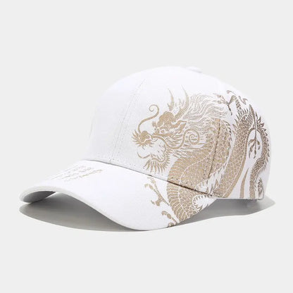 Druck chinesischer Drachen Herren Baseballcaps Totem Damen Baumwoll Snapback Sonnenschutz