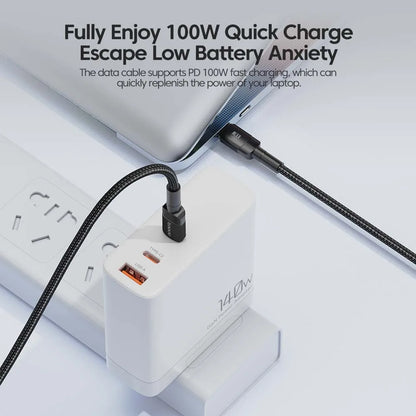 Toocki 100W Typ C zu USB C Kabel PD 3.0 Schnellladung 4.0 Fast Charging Typ C zu Typ C für iPhone 15 MacBook Samsung Xiaomi