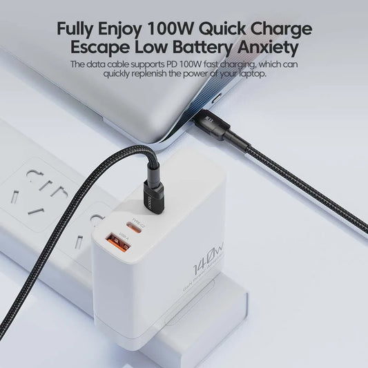 Toocki 100W Typ C zu USB C Kabel PD 3.0 Schnellladung 4.0 Fast Charging Typ C zu Typ C für iPhone 15 MacBook Samsung Xiaomi