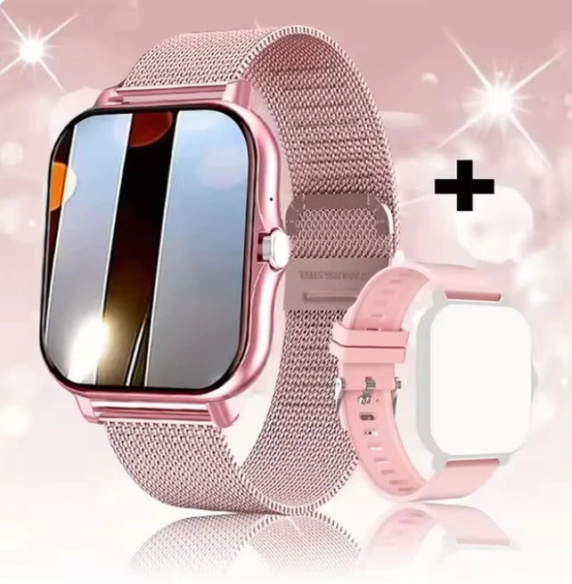 LAXASFIT 2025 Neue Herren Smartwatch Damen Geschenk Voller Touchscreen Sport Fitness Uhr Bluetooth-Anruf Smartwatch