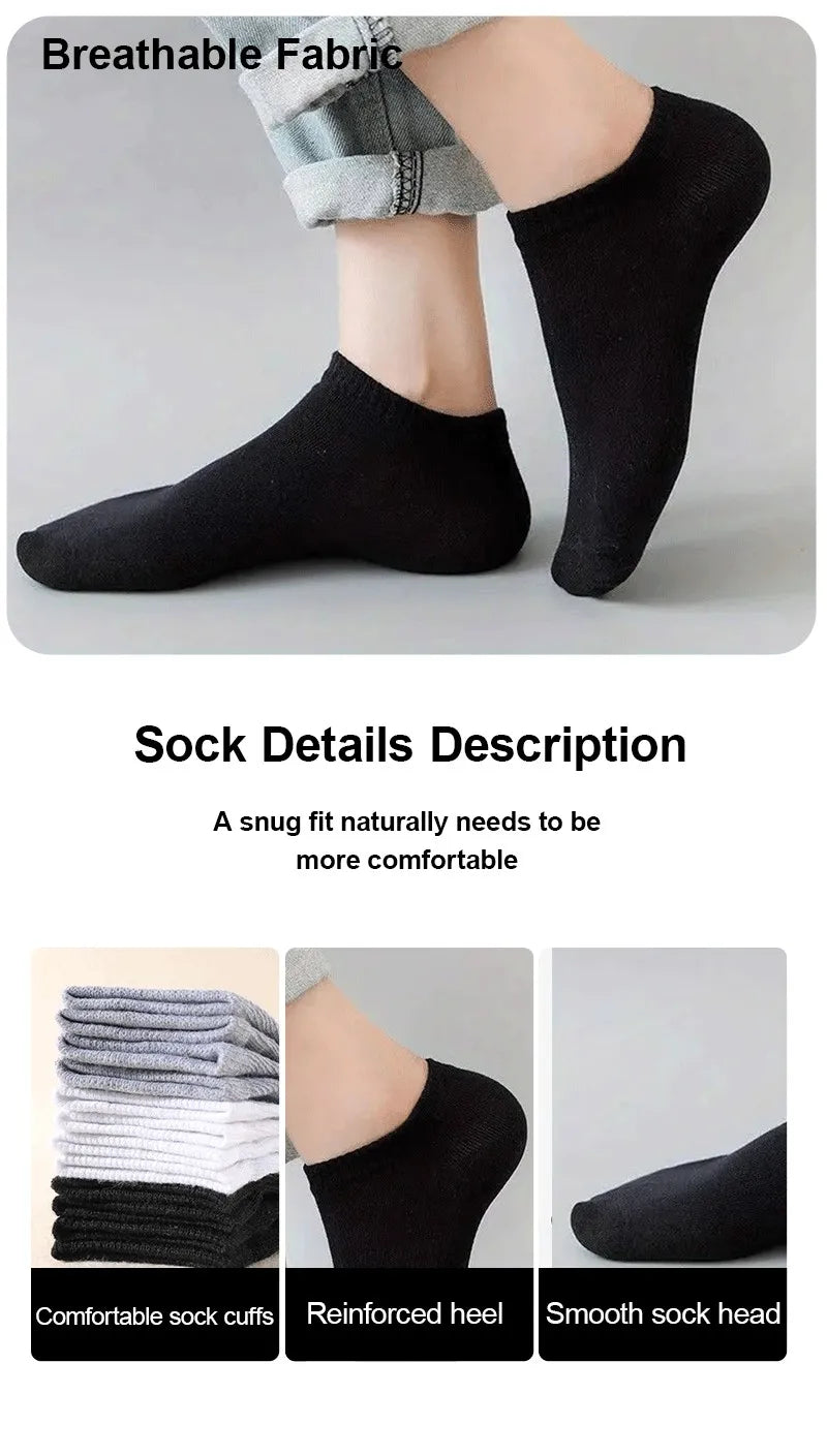 10/12/20/40 Paar One Size (EU 38-44) Unisex Bootssocken Business Sport Schweißaufnahme Sommer Herbst Einfarbig Weiche Knöchelsocken Ohne Fusseln