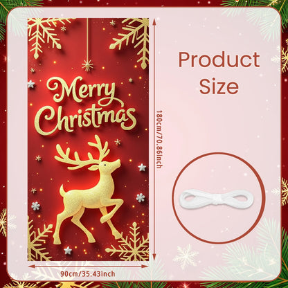 Weihnachts-Flaggenbanner für die Veranda, Türbanner, Weihnachtsdekorationen für Zuhause 2025, Ornamente, Weihnachtsgeschenke, Navidad, Neujahrsdekoration 2026