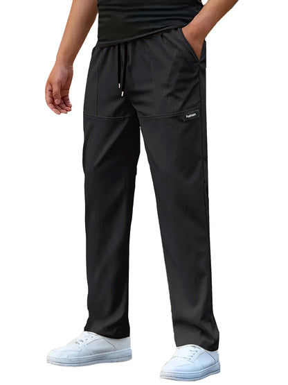 Herren Leichte Hosen Lässige Locker Sitzende Sporthosen Herren Lässige Dünne Gerade Beinhosen Männliche Mode Outdoor Jogginghosen