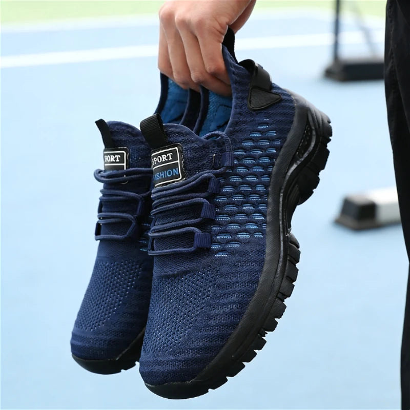Modische gelbe Sportschuhe für Herren, atmungsaktive Mesh-Sneaker, leichte rutschfeste Outdoor-Laufschuhe, lässige Schuhe, modische Fitnessschuhe