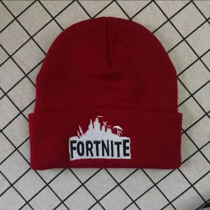 Fortnite Hüte Gestrickt Einfarbig Süßer Anime-Hut Damen Herbst Mützen Wärmer Mütze Herren Freizeitkappe