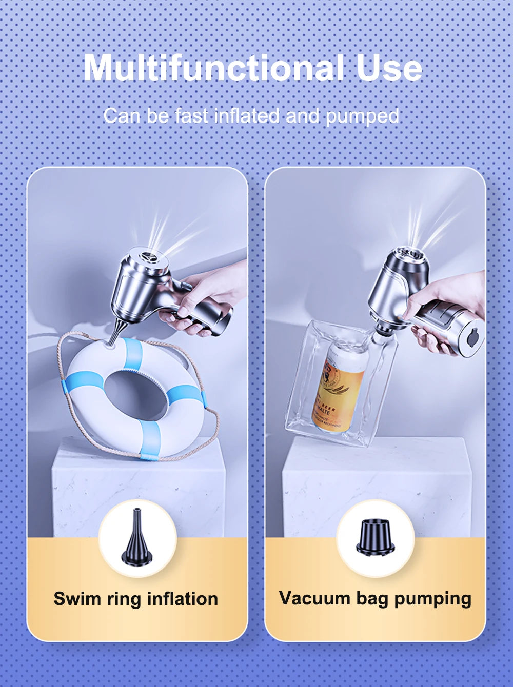 Auto-Staubsauger 95000PA Hohe Leistung Kabelloser Handstaubsauger Akku Leistungsstarker Handstaubsauger Gebläse für Auto und Zuhause