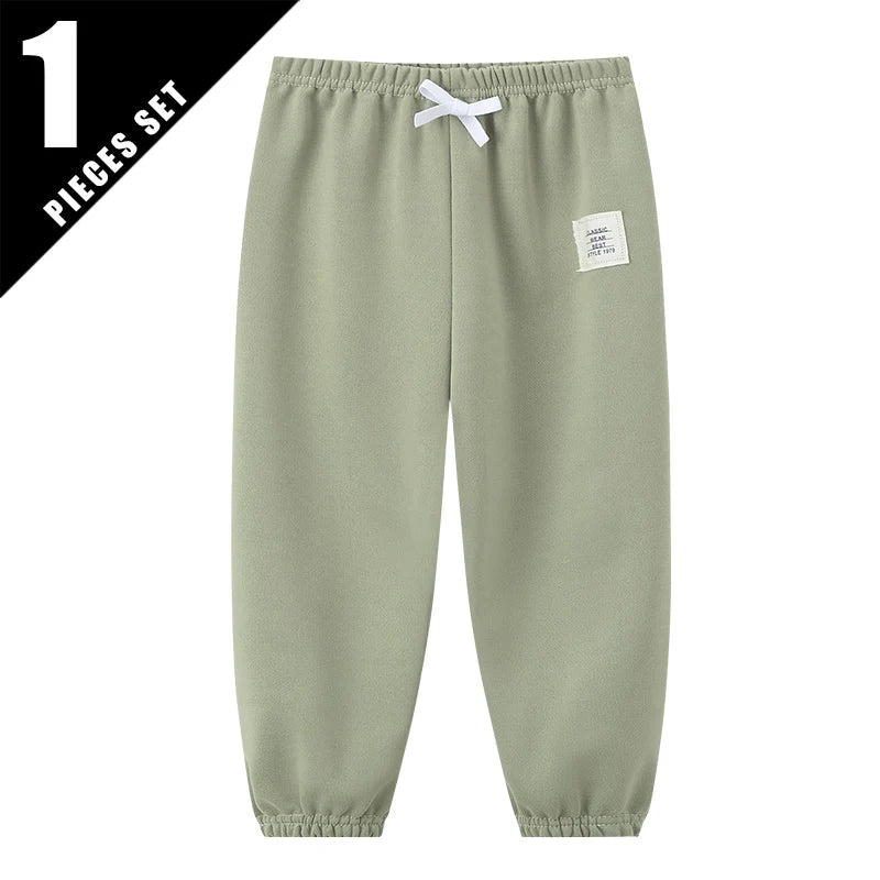 Kinder Mehrfarbige Saisonale Freizeit-Sporthose für Jungen und Mädchen Herbst Solide Farbe Modische Lockere Sweatpants