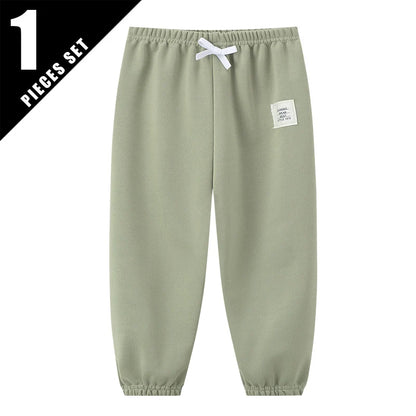 Kinder Mehrfarbige Saisonale Freizeit-Sporthose für Jungen und Mädchen Herbst Solide Farbe Modische Lockere Sweatpants