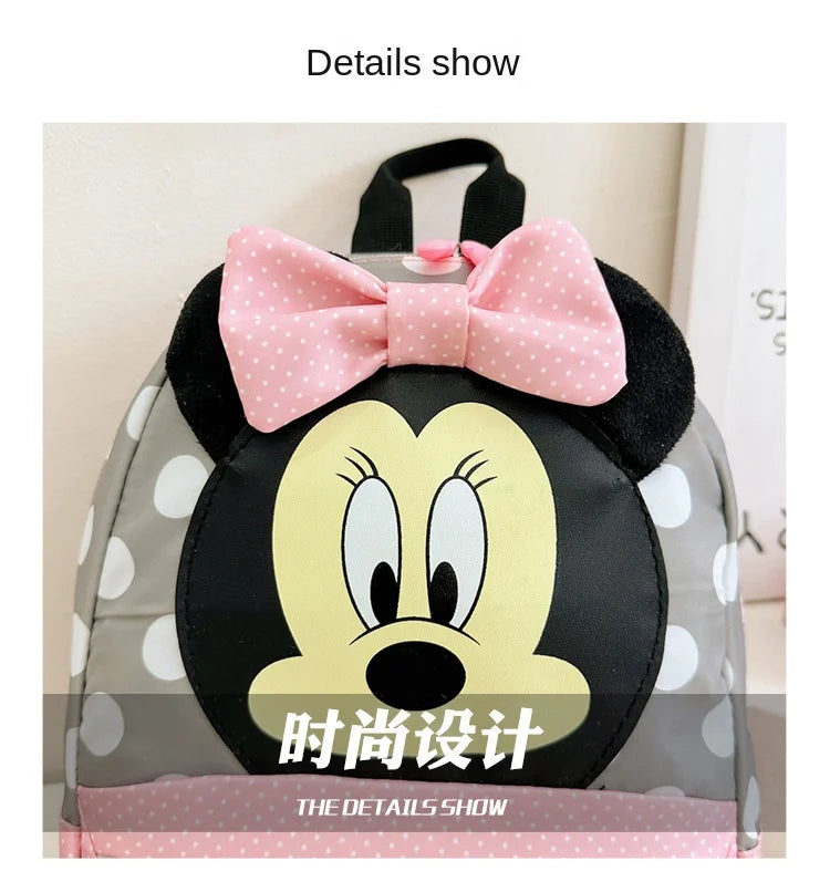 Disney Cartoon-Rucksack für Babys Jungen und Mädchen Minnie Mickey Mouse Kinder Süßer Schulranzen Kindergarten-Rucksack Geschenk für Kinder