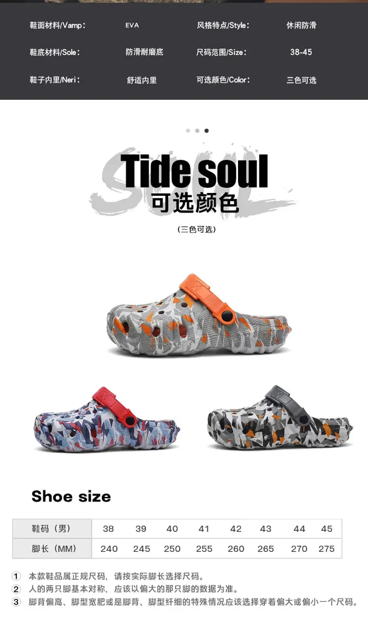 2026 Herren-Hauben-Clogs Hausschuhe Herren Gartenschuhe Für Herren Arch Support Slides Sommermode Strandschuhe Rutschfeste EVA-Hausschuhe