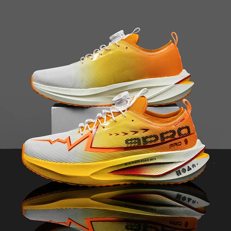 Fluoreszierende Laufschuhe Kohlefaserplatte Marathon Herren Sport Atmungsaktiv Leicht Damen Bequeme Sportliche Sneakers Freizeit