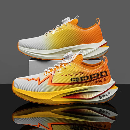 Fluoreszierende Laufschuhe Kohlefaserplatte Marathon Herren Sport Atmungsaktiv Leicht Damen Bequeme Sportliche Sneakers Freizeit