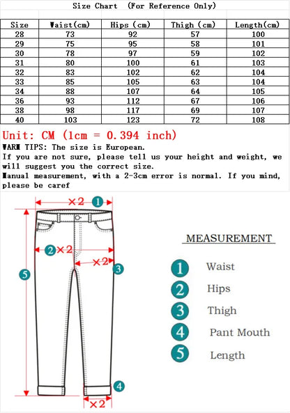 Herren Klassische Modemarke Jeans Homme Mann Weiche Stretch Schwarze  Denim Hosen Herrenhosen
