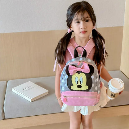 Disney Cartoon-Rucksack für Babys Jungen und Mädchen Minnie Mickey Mouse Kinder Süßer Schulranzen Kindergarten-Rucksack Geschenk für Kinder