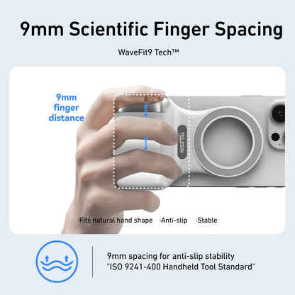 TELESIN Telefon Kamera Aufnahme Handgriff Magnetischer Smartphone-Halter Aufnahmehilfe Fernbedienung Griff für iPhone Android Handy