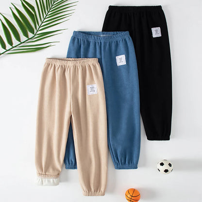 1 oder 2  Stück Herbst- und Winter-Kinder-Sporthose mit Nadelstreifen für Jungen und Mädchen, dick und warm