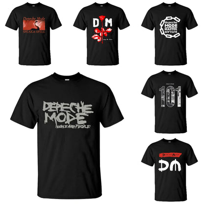 Herren-T-Shirt Rose Tops Schwarz von Depeche Mode T-Shirt Lässig Oversized Männlich Lässige Grafik Streetwear Unisex