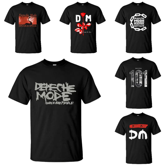 Herren-T-Shirt Rose Tops Schwarz von Depeche Mode T-Shirt Lässig Oversized Männlich Lässige Grafik Streetwear Unisex