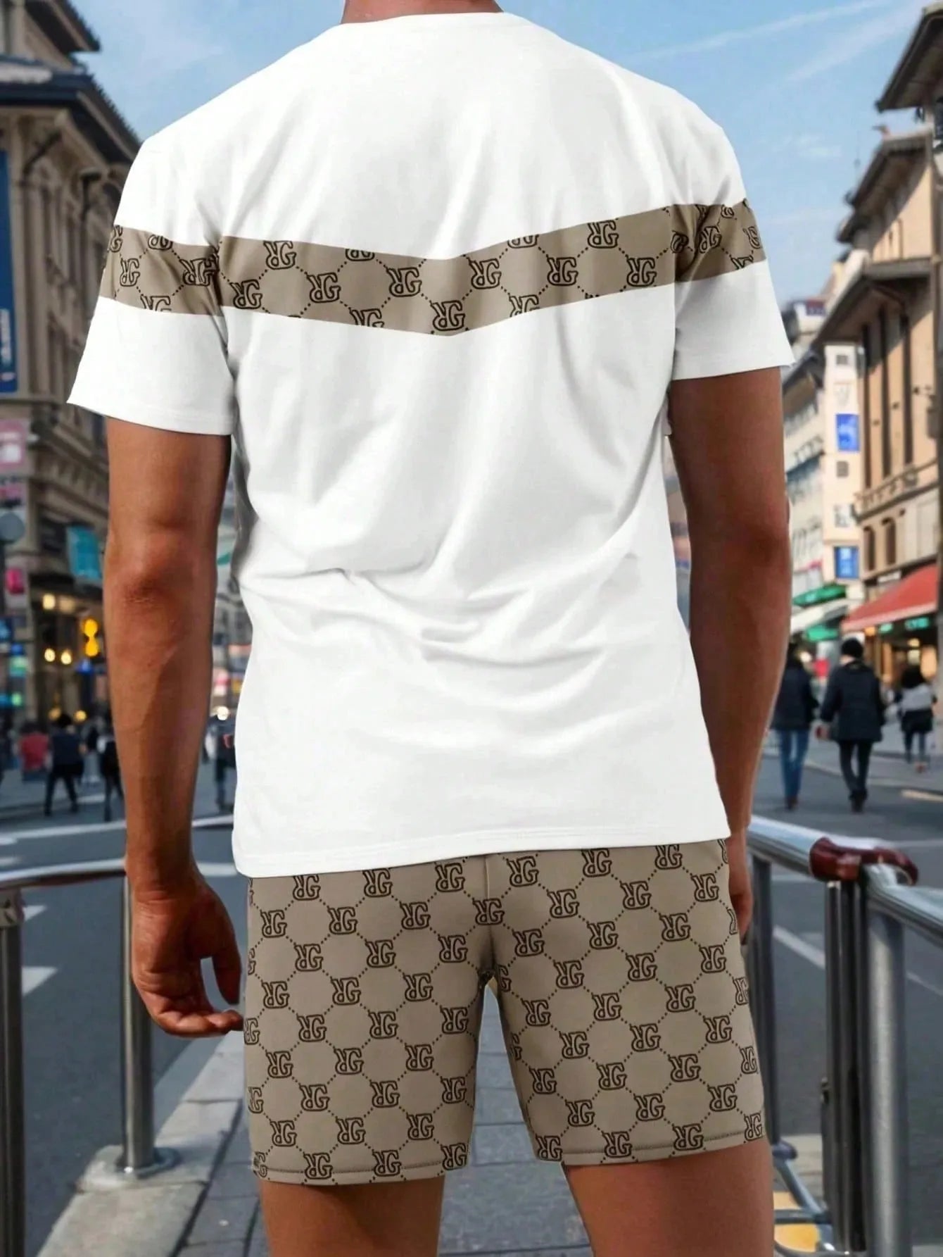 2026 heisse Sommermode Trendiges Freizeit-Sport-Outfit für Jugendliche Herren Kurzarm-T-Shirt + Shorts Zweiteiliges Set